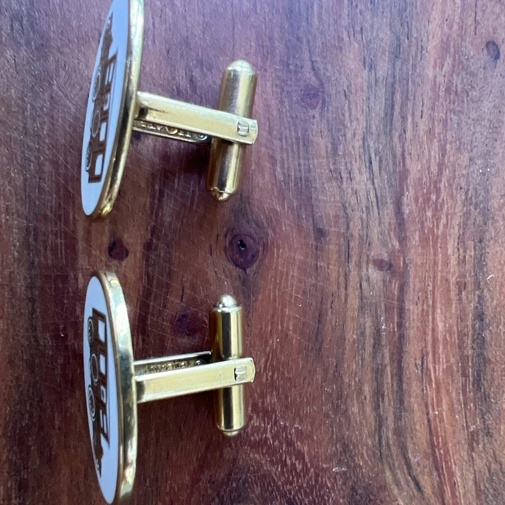 Vintage Cufflinks Jewelry Gold Tone Antique Car Model T